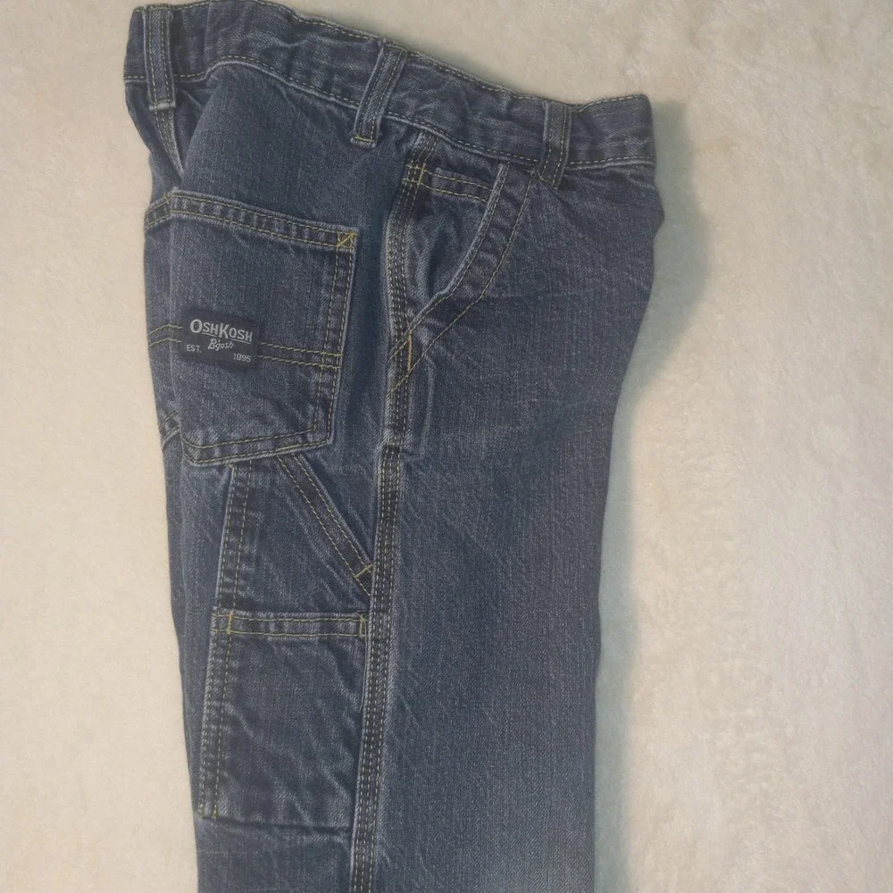 OshKosh B'gosh Carpenter Jeans Kids 5R  Dark Blue E-Z Adjust Waist Utility